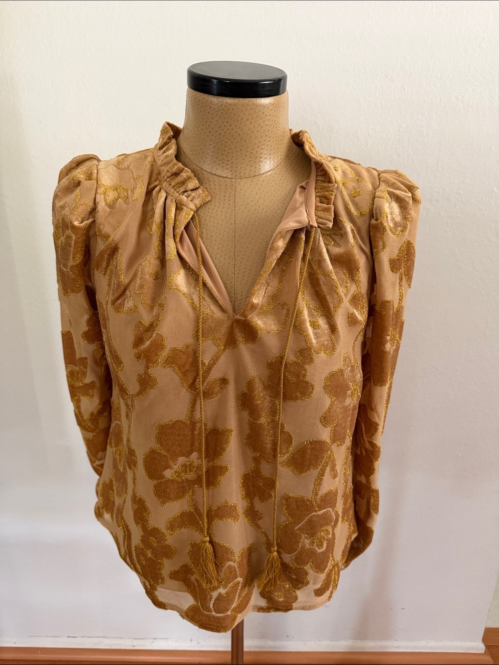 Marc New York Gold Floral Blouse